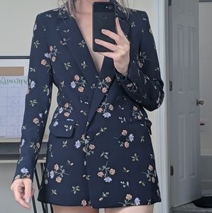 Floral Navy Blazer from HM, size 2